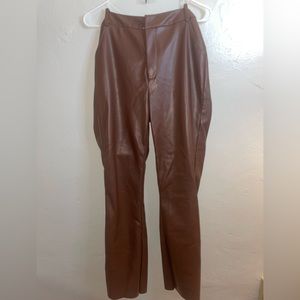 Babyboo brown leather pants